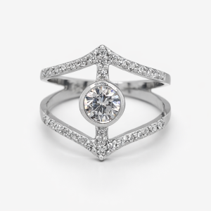 925 TUBE SET CZ MID DBL CZ PAVE ETERNITY RING 16MM <br/>M13889