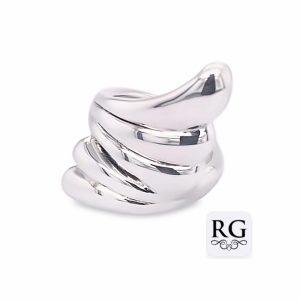 925 ELECTROFORM 5 BAND CROSS OVER RING - 35MM <br/>M13917