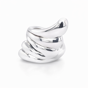 925 ELECTROFORM 5 BAND CROSS OVER RING - 35MM <br/>M13917