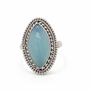 925 OXI MARQUISE CUT CHALCEDONY VINTAGE RING  25MM <br/>M13923