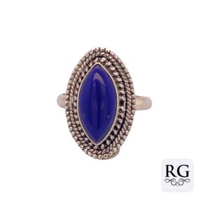 925 OXI MARQUISE CUT LAPIS VINTAGE RING - 25MM <br/>M13924