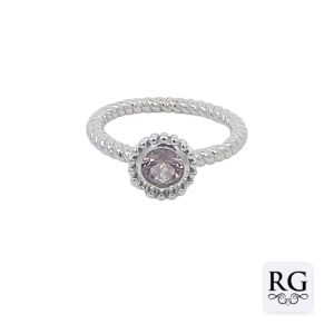 925 MORG CZ MILLGRAIN ROPE ETCH RING - 9MM <br/>M13943