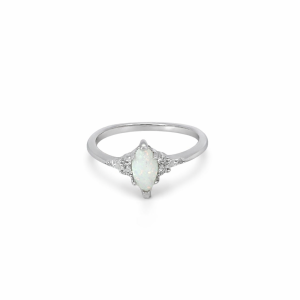 925 MARQUISE SYNTH OPAL CZ RING - 9MM <br/>M13948