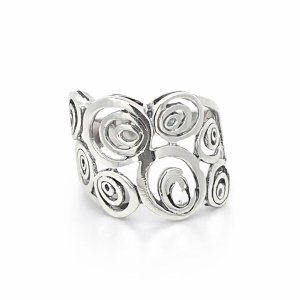 925 RH PL DBL SPIRAL RING - 17MM <br/>M13962