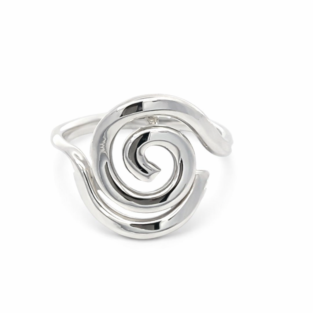 925 OPEN CUT SPIRAL RING - 18MM <br/>M13963