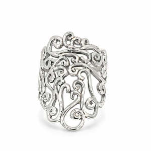 925 OXI CUT OUT FRILLY RING - 31MM <br/>M13971