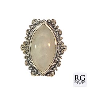 925 OXI MARQUISE MOONSTONE FIL BOHO RING - 28MM <br/>M13982