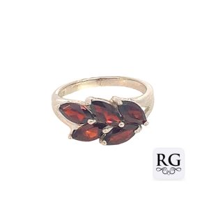 925 MARQ GARNET LEAF BRANCH RING - 10MM <br/>M14011
