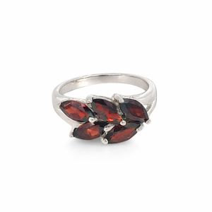 925 MARQ GARNET LEAF BRANCH RING - 10MM <br/>M14011