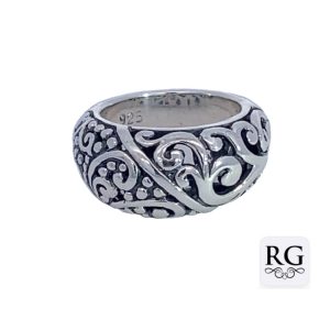 925 OXI THRILLY FILIGREE DOME RING - 12MM <br/>M14038