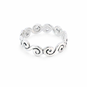 925 OXI SPIRAL WEDDING BAND RING - 6MM <br/>M14062