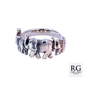 925 OXI TRIP ELEPHANTS RING - 12MM <br/>M14064
