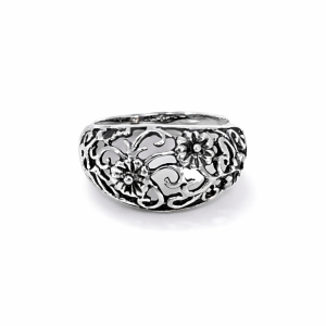 925 OXI FLOWERS FILIGREE DOME RING - 12MM <br/>M14067