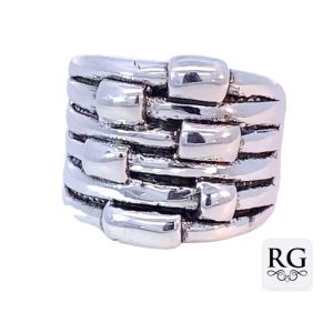 925 OXI ELECTROFORM 6 STRAND RING - 22MM <br/>M14072