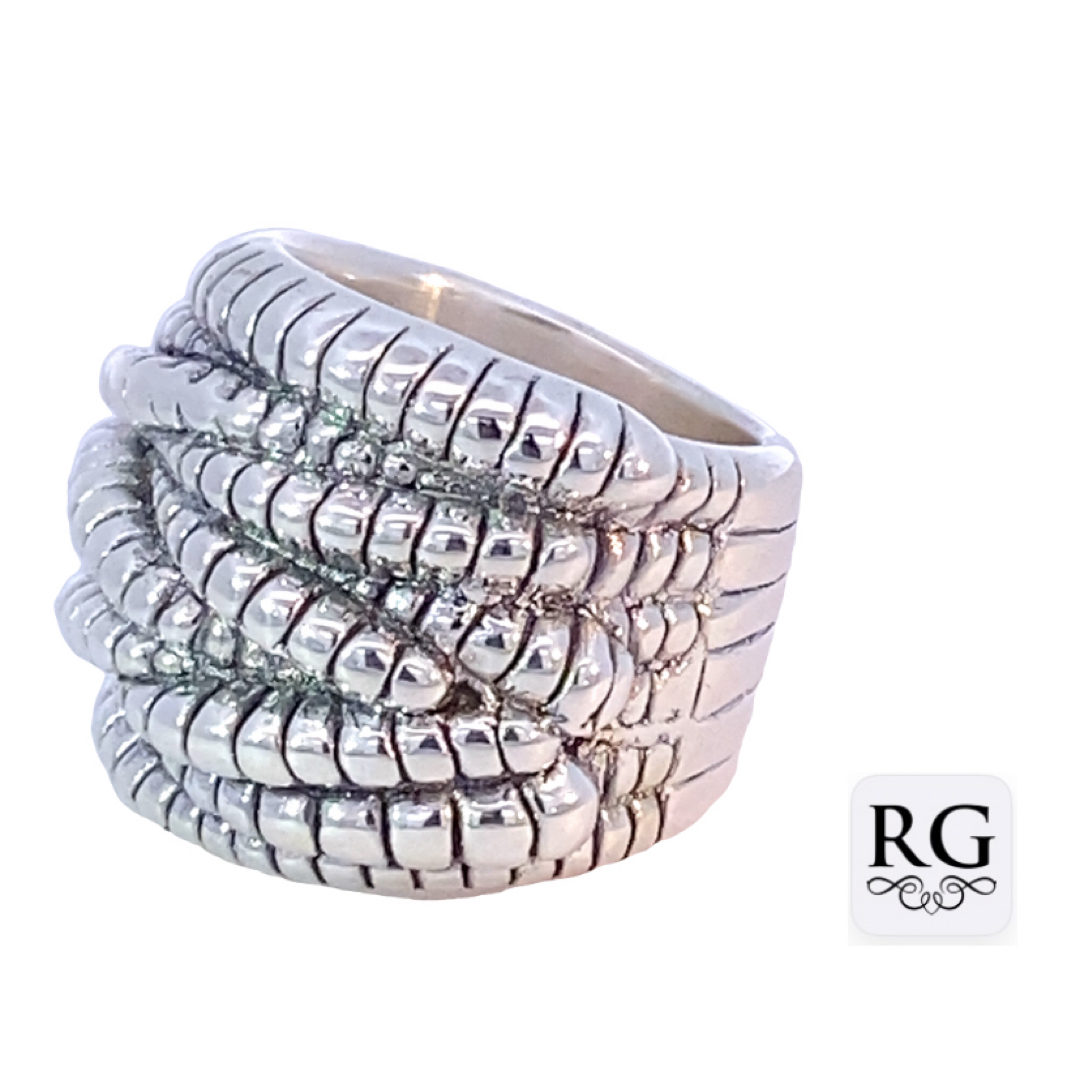 925 OXI ELECTROFORM ROPE STRANDS RING - 23MM <br/>M14073 - Image 2