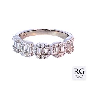 925 RND+BAG CZ PAVE FANCY ETERNITY RING - 5.5MM <br/>M14077
