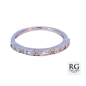 925 RND+BAG CZ PAVE MILLGRAIN ETERNITY - 2.2MM <br/>M14079