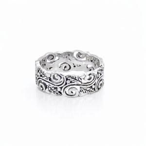 925 OXI FILIGREE WED BAND RING - 7MM <br/>M14100
