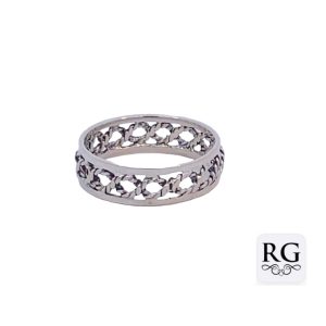 925 OXI FILIGREE INTERTWINE ROPE BAND RING - 6MM <br/>M14102