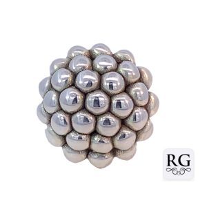 925 OXI ELECTROF BUBBLES DOME RING - 30MM <br/>M14110