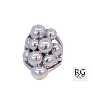 925 OXI ELECTROF 4 STRAND BUBBLES RING - 31MM <br/>M14111