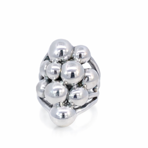 925 OXI ELECTROF 4 STRAND BUBBLES RING - 31MM <br/>M14111