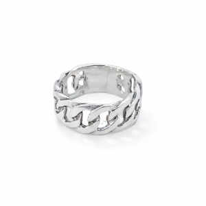925 OXI CURB CHAIN LINK RING - 10MM <br/>M14118