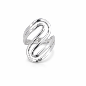 925 PLAIN OPEN CUT DBL WAVY RING - 26MM <br/>M14129