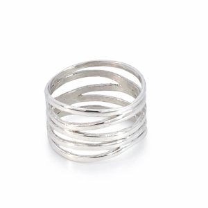 925 OPEN CUT MULTI LAYER BROAD RING - 13MM <br/>M14131