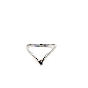 925 PLAIN WISHBONE RING - 2MM  <br/>M14154
