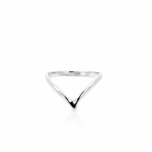 925 PLAIN WISHBONE RING - 2MM  <br/>M14154