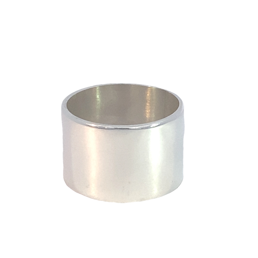 925 PLAIN FLAT WEDDING BAND - 14MM <br/>M14155