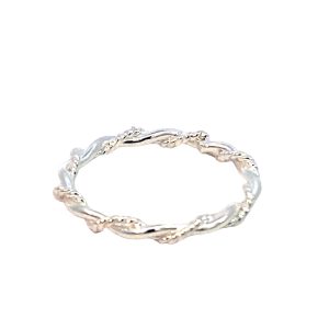 925 INTERTWINED ROPE+PLAIN BAND - 2.5MM <br/>M14159