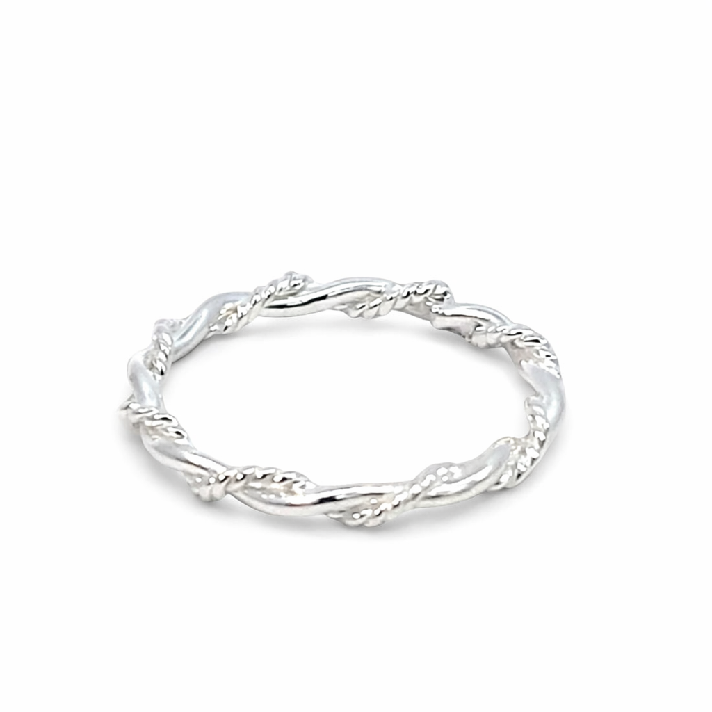 925 INTERTWINED ROPE+PLAIN BAND - 2.5MM <br/>M14159 - Image 2