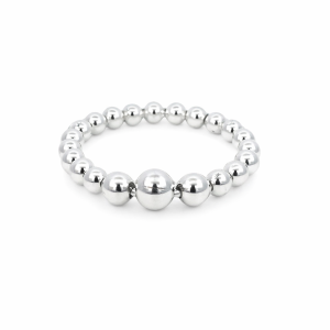 925 SLIDING GRADUAL BALLS RING - 3+4+5MM  <br/>M14160