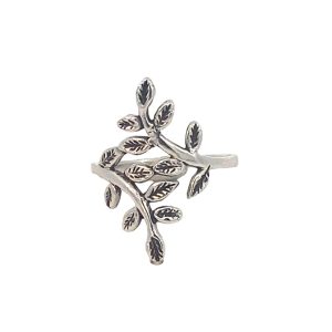 925 OXI OVERLAPPING OLIVE BRANCH RING - 22MM <br/>M14161