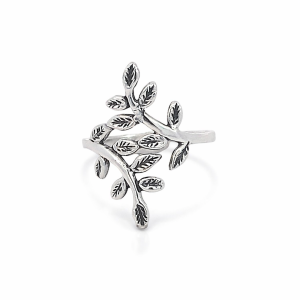 925 OXI OVERLAPPING OLIVE BRANCH RING - 22MM <br/>M14161