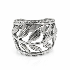 925 OXI LEAF BRANCH OPEN CUT WIDE RING - 17MM  <br/>M14165