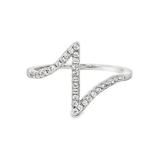 925 CZ PAVE ZIG ZAG RING - 15MM <br/>M14175