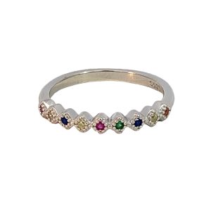 925 MULTI COLOR MILLGR CIRCLES ETERNITY - 3MM <br/>M14178