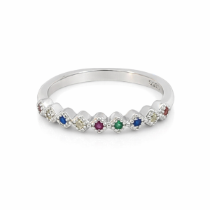 925 MULTI COLOR MILLGR CIRCLES ETERNITY - 3MM <br/>M14178