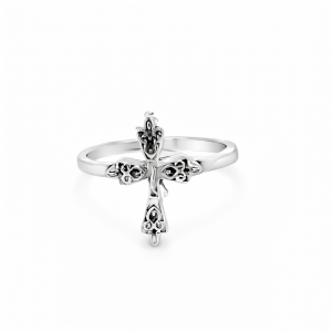 925 OXI TWIRLY VINTAGE CROSS RING - 15MM  <br/>M14250