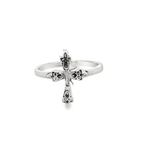 925 OXI TWIRLY VINTAGE CROSS RING - 15MM  <br/>M14250