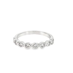 925 CZ PAVE TWISTED BEZEL SET ETERNITY - 3MM <br/>M14251