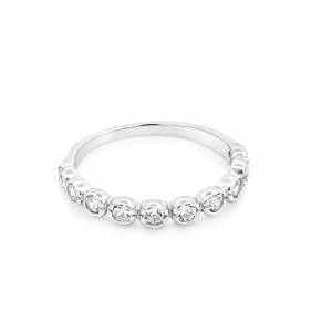 925 CZ PAVE MILLGRAIN BEZEL SET ETERNITY - 3MM <br/>M14255