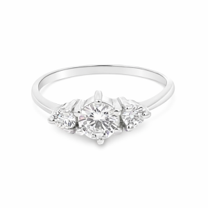 925 TRIP CZ CLAW SET RING - 7MM <br/>M14260