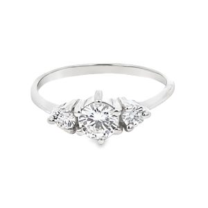 925 TRIP CZ CLAW SET RING - 7MM <br/>M14260