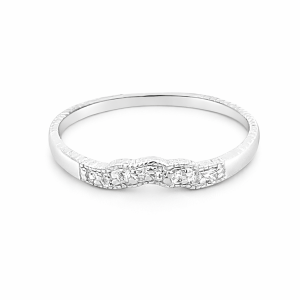 925 CZ PAVE CURVE MILLGRAIN ETERNITY - 2.5MM  <br/>M14261