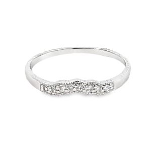 925 CZ PAVE CURVE MILLGRAIN ETERNITY - 2.5MM  <br/>M14261