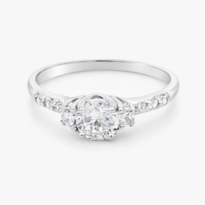 925 TRIP CZ PAVE RING - 6MM <br/>M14262